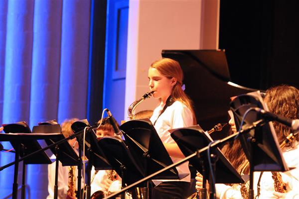 Students performing at the 2023-2024 All County Jazz Concert